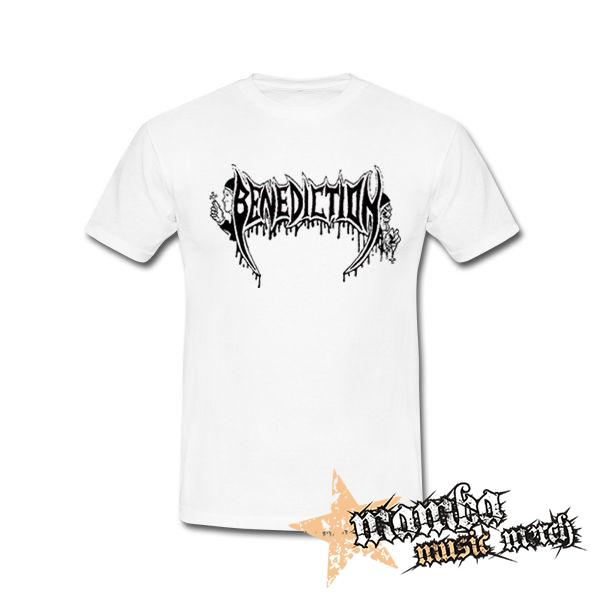 BENEDICTION - Logo - biele pánske tričko
