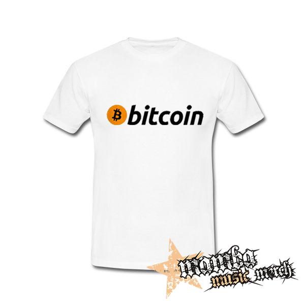 BITCOIN - Logo - biele pánske tričko