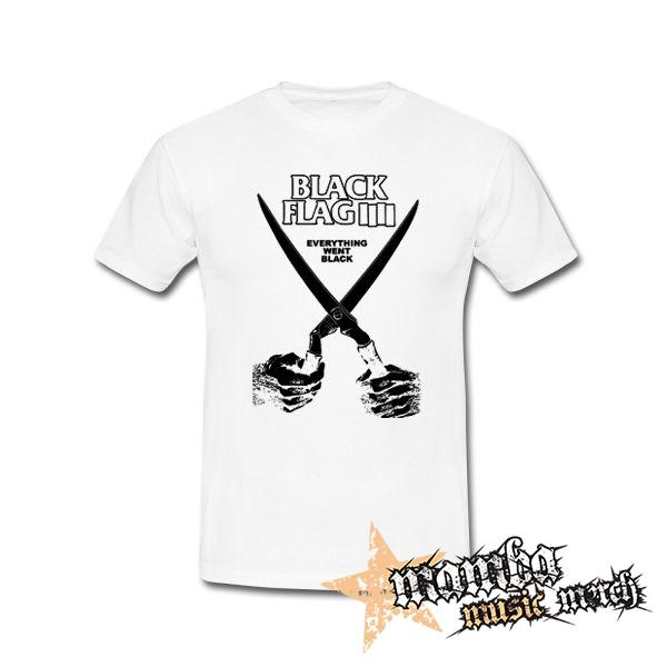 BLACK FLAG - Everything Went Black - biele pánske tričko