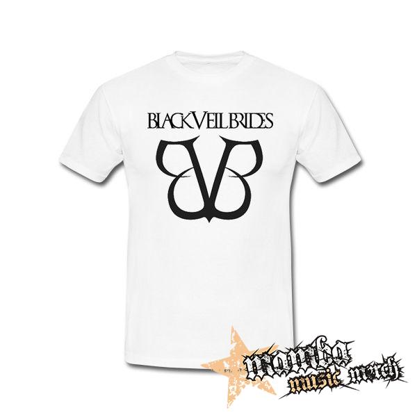 BLACK VEIL BRIDES - Logo - biele pánske tričko