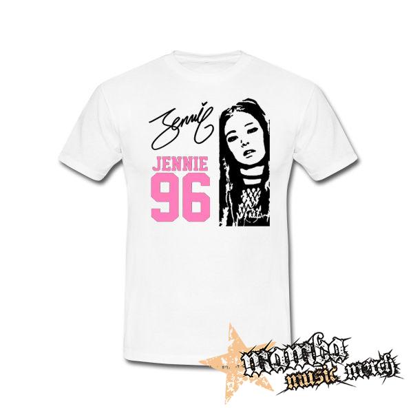 BLACKPINK - Jennie 96 Signature Portrait - biele pánske tričko