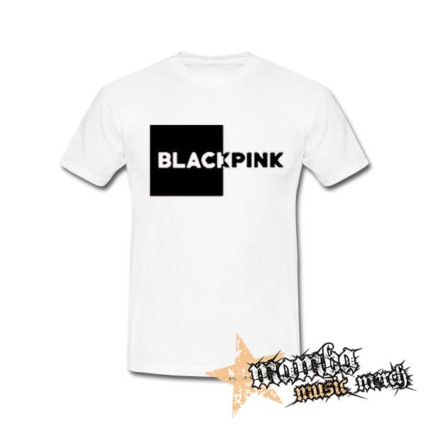 BLACKPINK - Pink Square Crest BW - biele pánske tričko