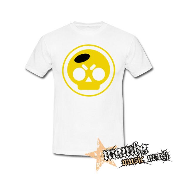 BRAWL STARS - Yellow Skull - biele pánske tričko