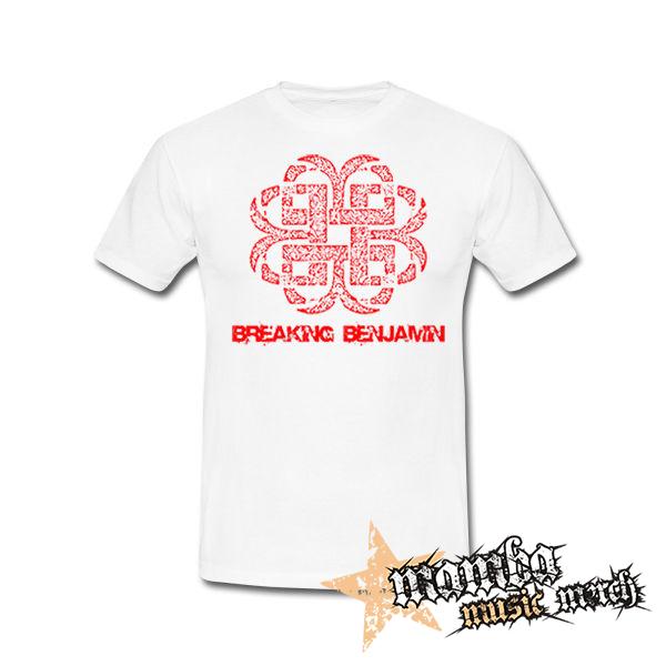 BREAKING BENJAMIN - Red Logo - biele pánske tričko
