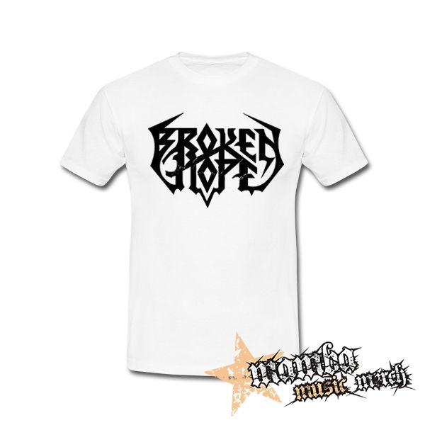 BROKEN HOPE - Logo - biele pánske tričko