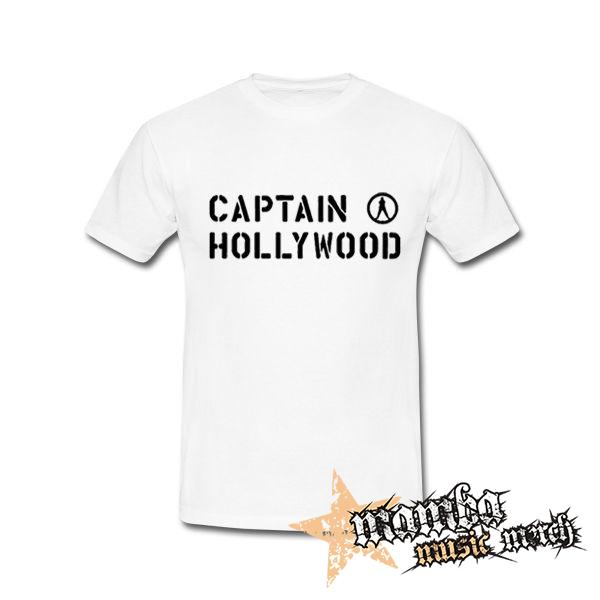 CAPTAIN HOLLYWOOD - Logo - biele pánske tričko