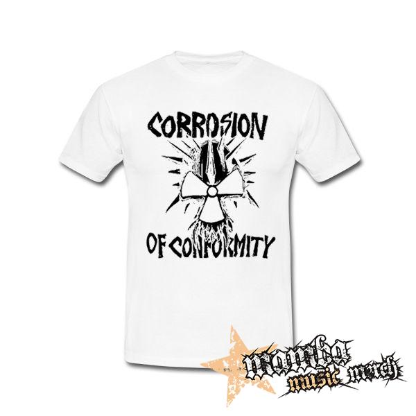 CORROSION OF CONFORMITY - Logo Skull - biele pánske tričko