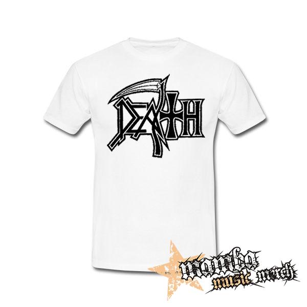 DEATH - Logo Black - biele pánske tričko