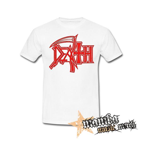 DEATH - Logo Red - biele pánske tričko