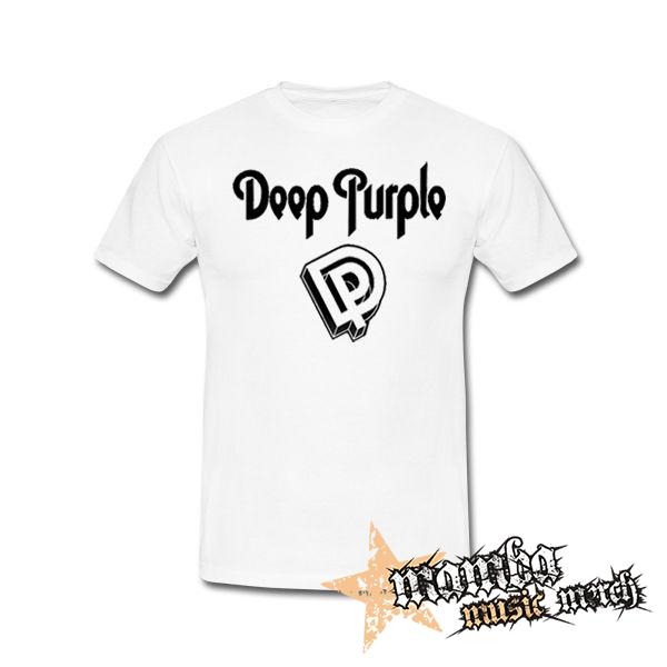 DEEP PURPLE - Logo Crest - biele pánske tričko