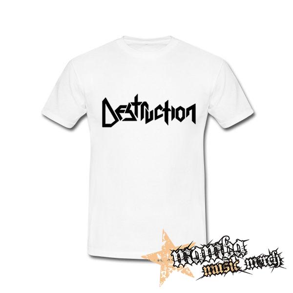 DESTRUCTION - Black Logo - biele pánske tričko