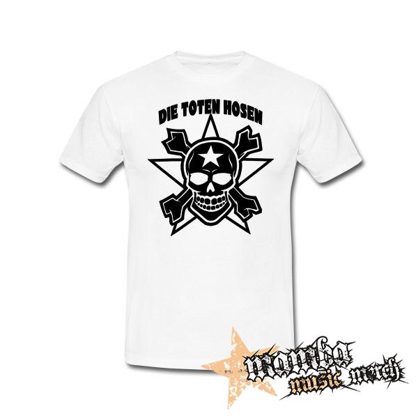 DIE TOTEN HOSEN - Logo Skull - biele pánske tričko
