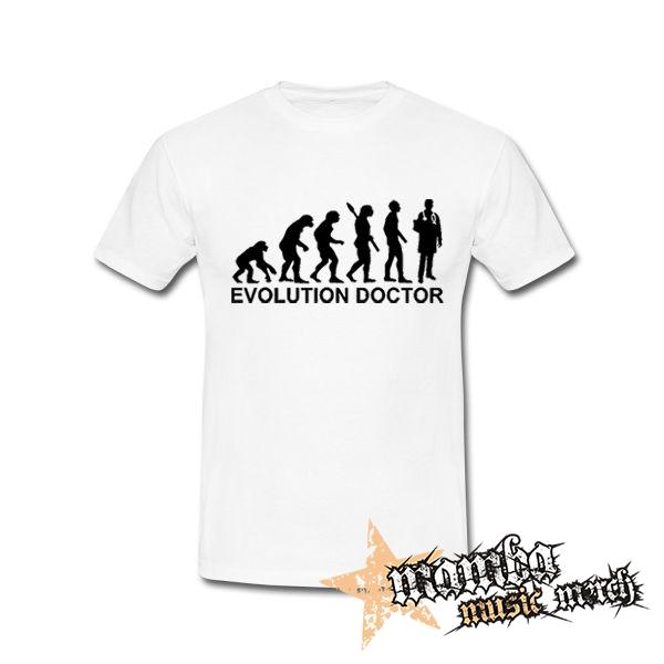 DOCTOR EVOLUTION - biele pánske tričko