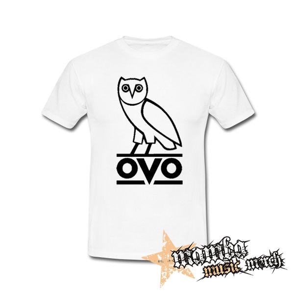 DRAKE - Gold OVO Logo - biele pánske tričko