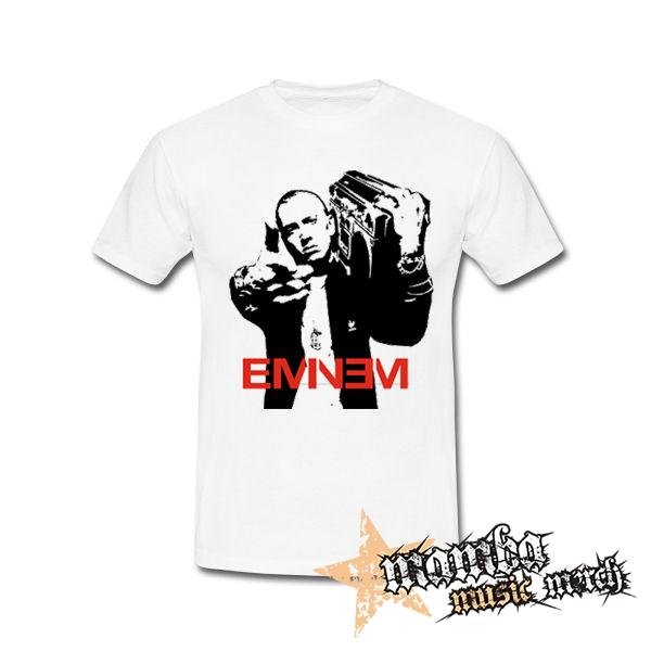 EMINEM - Logo & Portrait - biele pánske tričko