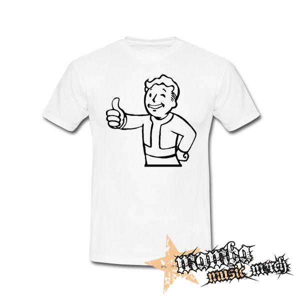 FALLOUT - Vault Boy - biele pánske tričko