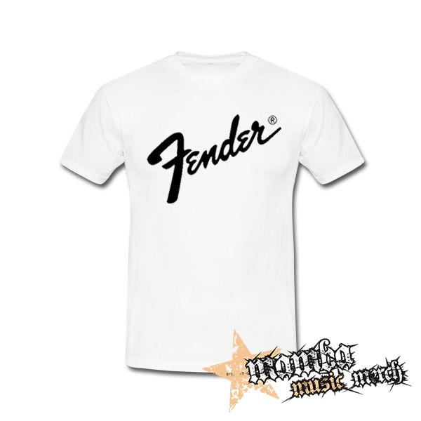 FENDER - Logo - biele pánske tričko