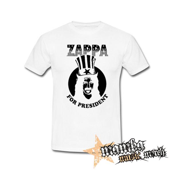 FRANK ZAPPA - For President - biele pánske tričko