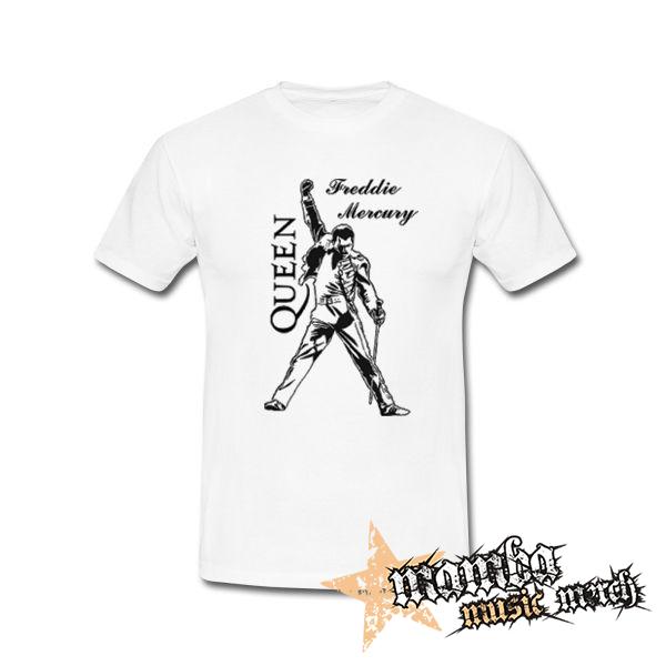 FREDDIE MERCURY - Logo & Portrait - biele pánske tričko
