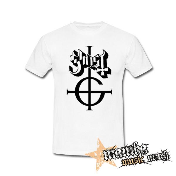 GHOST - Logo - biele pánske tričko