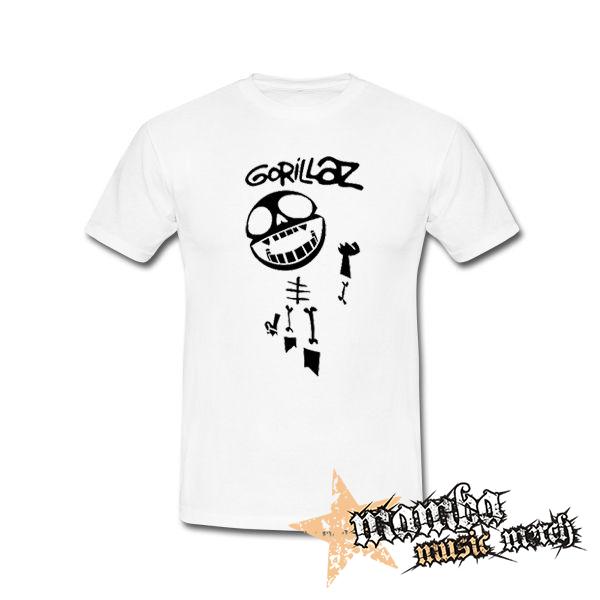 GORILLAZ - Logo plus BONESY - biele pánske tričko