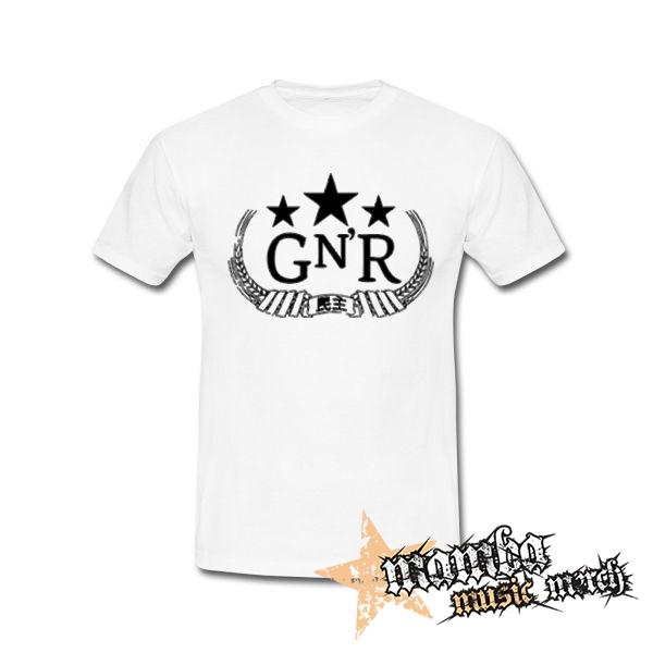 GUNS N ROSES - Black Logo Chinese Democracy - biele pánske tričko