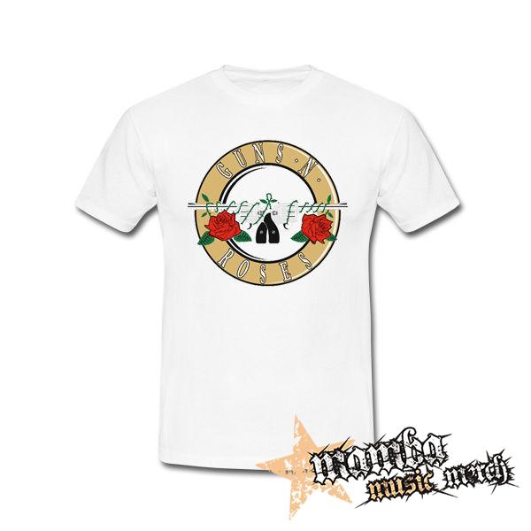 GUNS N ROSES - Classic Logo - biele pánske tričko