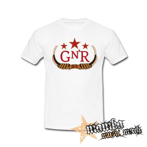 GUNS N ROSES - Colour Logo Chinese Democracy - biele pánske tričko