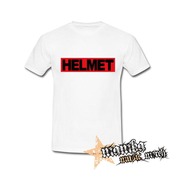 HELMET - Logo Red Black - biele pánske tričko