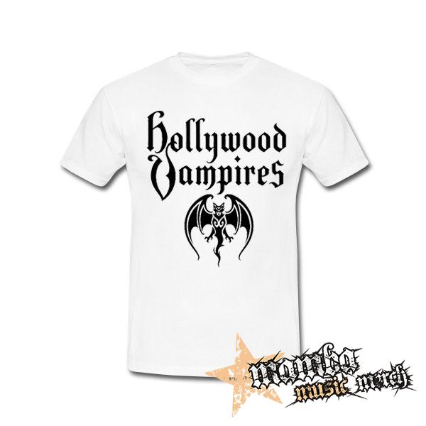 HOLLYWOOD VAMPIRES - Logo - biele pánske tričko