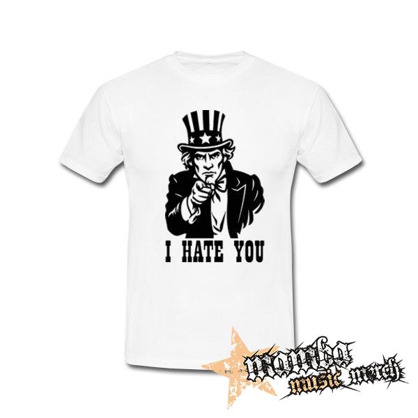 I HATE YOU - biele pánske tričko