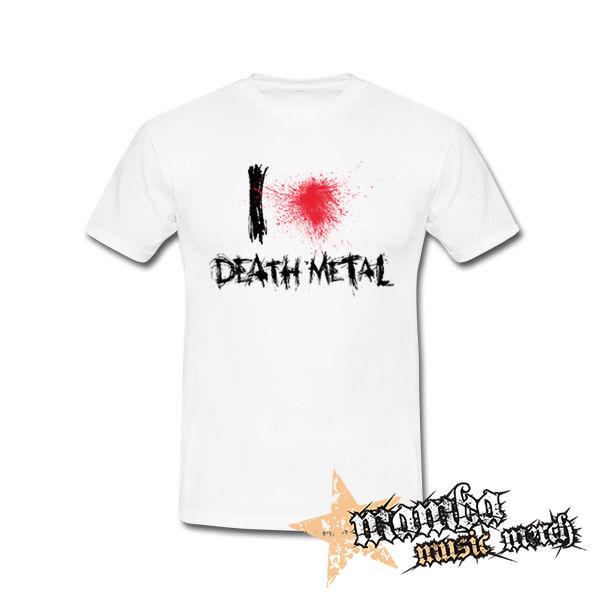 I LOVE DEATH METAL - biele pánske tričko