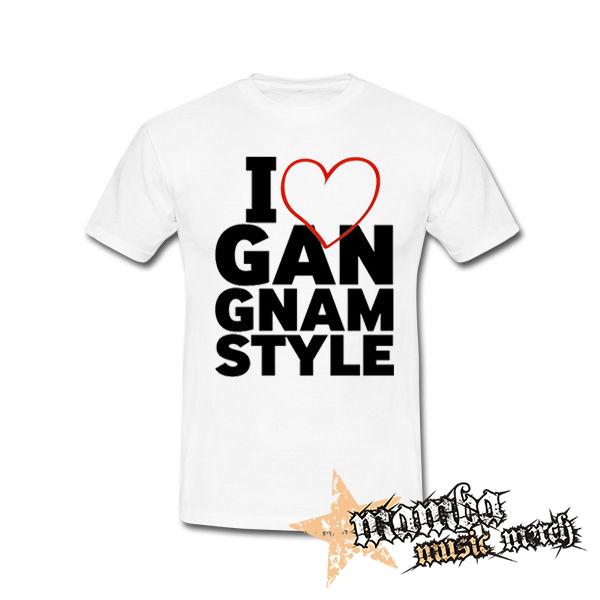 I LOVE GANGNAM STYLE - biele pánske tričko