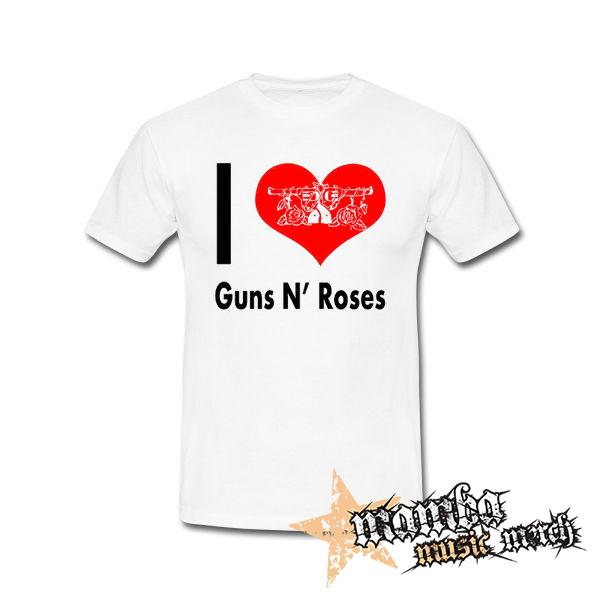 I LOVE GUNS N ROSES 2 - biele pánske tričko