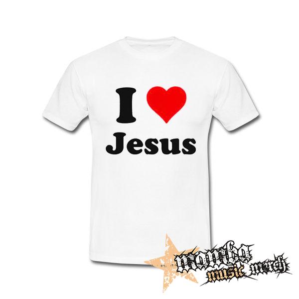 I LOVE JESUS - biele pánske tričko