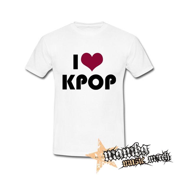 I LOVE K-POP - biele pánske tričko