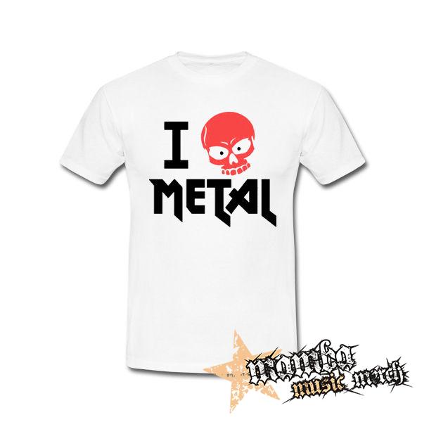 I LOVE METAL - biele pánske tričko