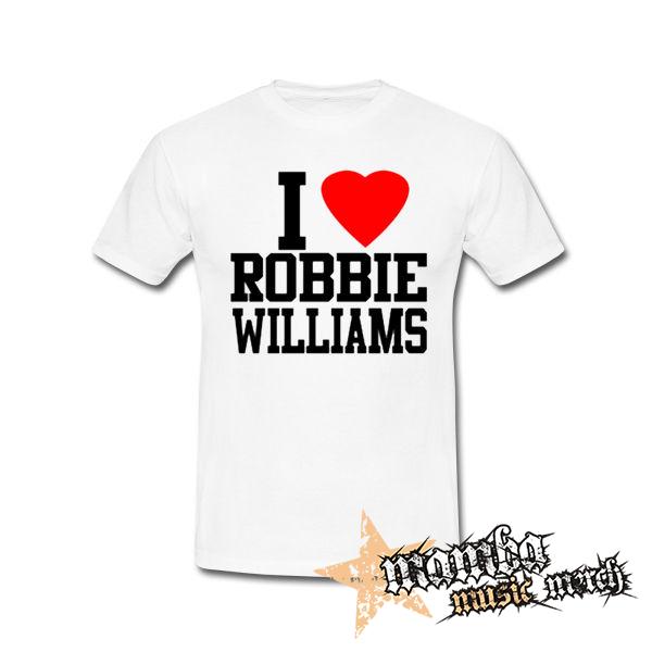 I LOVE ROBBIE WILLIAMS - biele pánske tričko