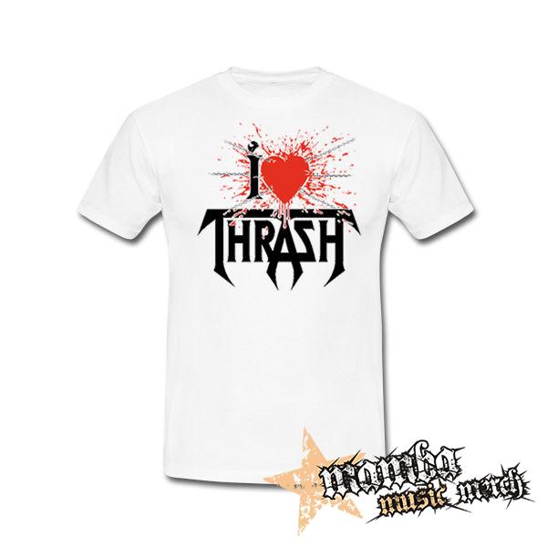 I LOVE THRASH - biele pánske tričko