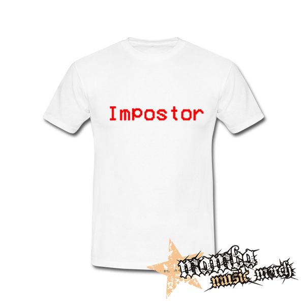 IMPOSTOR - Among Us Red Slogan - biele pánske tričko