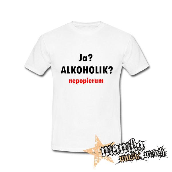 JA ALKOHOLIK - biele pánske tričko