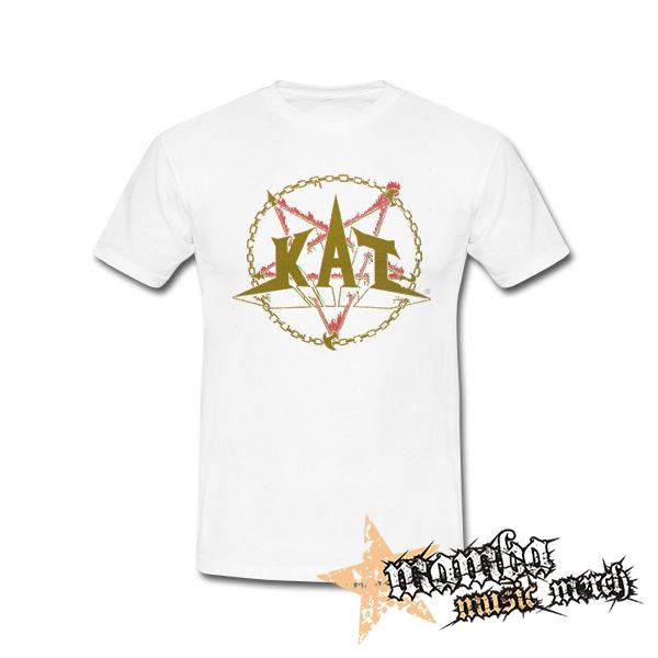 KAT - Logo Metal And Hell - biele pánske tričko