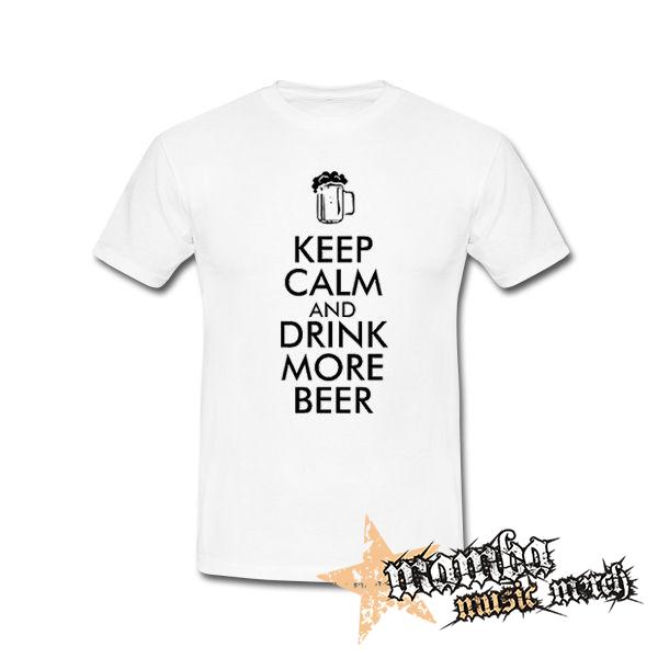 KEEP CALM AND DRINK - biele pánske tričko
