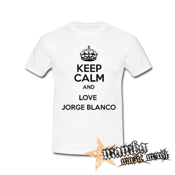 KEEP CALM AND LOVE JORGE BLANCO - biele pánske tričko