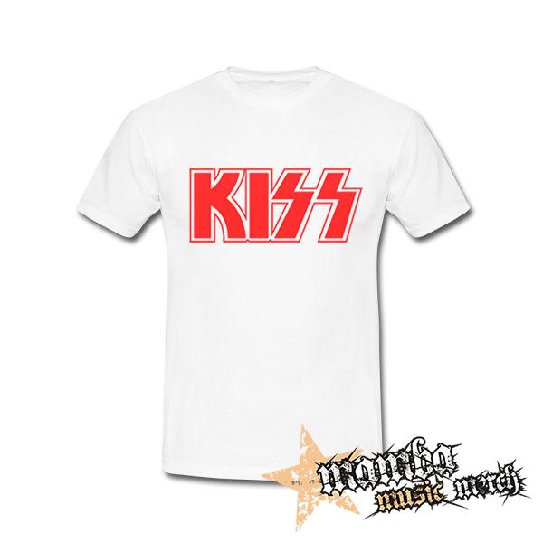 KISS - Red Logo - biele pánske tričko