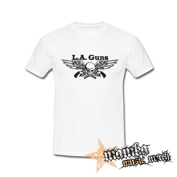 LA GUNS - Logo - biele pánske tričko