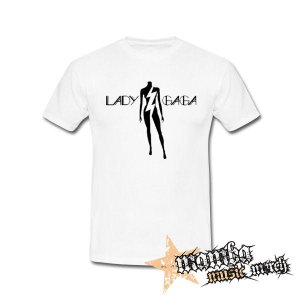 LADY GAGA - Logo - biele pánske tričko