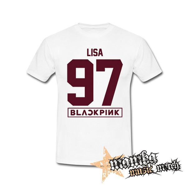 LISA 97 - BLACKPINK - Pink Number Years - biele pánske tričko
