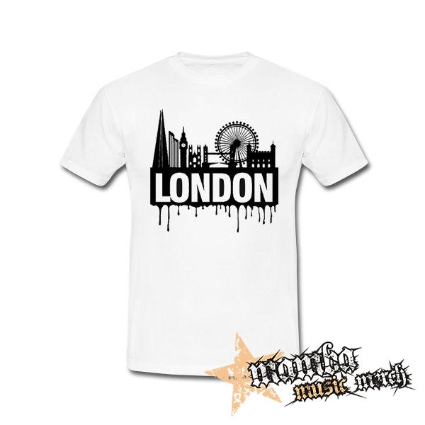 LONDON - biele pánske tričko