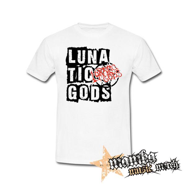 LUNATIC GODS - Logo Lunatic Gods - biele pánske tričko